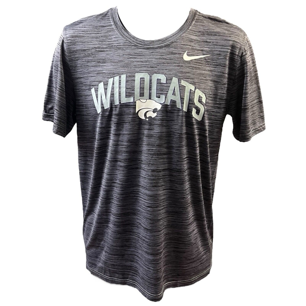 Nike T-Shirt XS Heather Gray DriFit‎ Kansas State Wildcats Football Athletic Tee